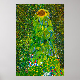 Poster do girassol de Gustavo Klimt