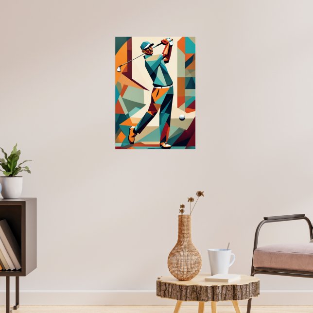 Poster do Golf Player Cubist (Sala de Estar 3)