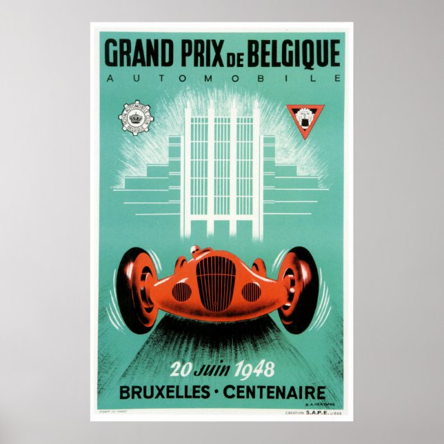 poster do Grande Prêmio da Bélgica de 1948 (Frente)