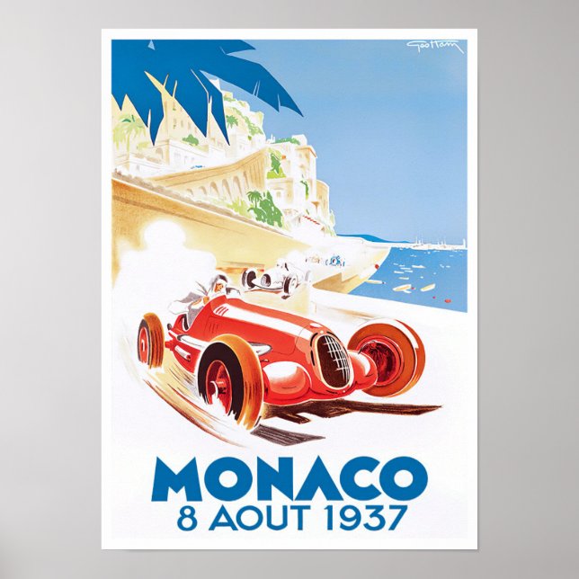 poster do Grande Prêmio de Mônaco de 1937 (Frente)