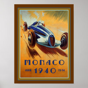 poster do Grande Prêmio de Mônaco de 1940