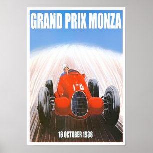 poster do Grande Prêmio Monza de 1938