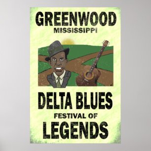 Poster do Greenwood Mississippi Delta Blues