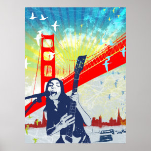 Poster do guitarrista do Golden Gate
