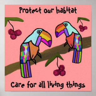 Poster do habitat de Toucans