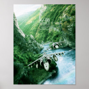 Poster do Harrier II de McDonnell Douglas AV-8B
