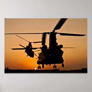 POSTER DO HELICÓPTERO DE CH-47 CHINOOK