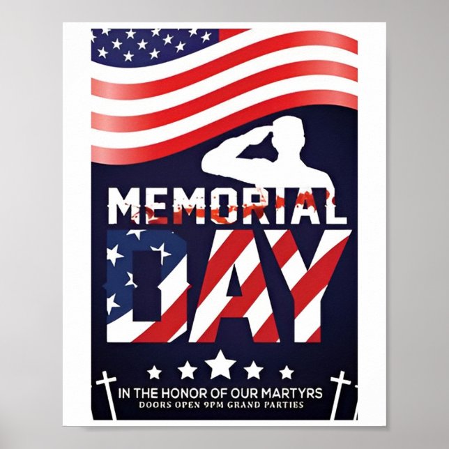 Poster do herói do Dia Memorial (Frente)