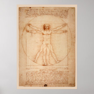 Poster do homem de DaVinci Vitruvian