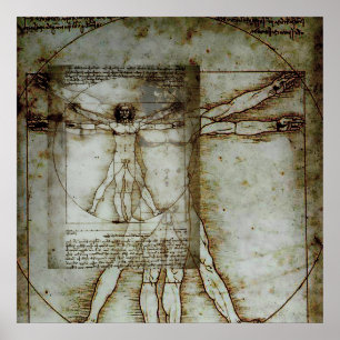 Poster do homem de Vitruvian