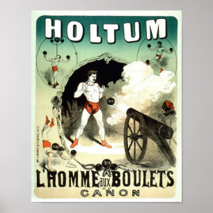 Poster do homem forte do circo de John Holtum