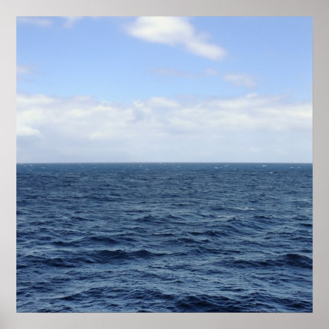 poster do horizonte do mar e do céu (Frente)