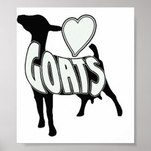 POSTER DO ÍCONE DO LOGOTIPO DAS CABRAS DO AMOR DO