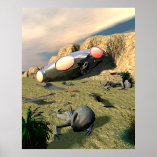 Poster do impacto do UFO de Roswell