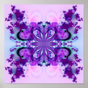 Poster do impressão da arte da explosão do roxo