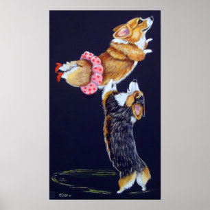 Poster do impressão do Corgi de Galês do Pembrok