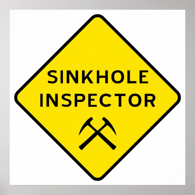 Poster do Inspetor do Sinkhole (Frente)