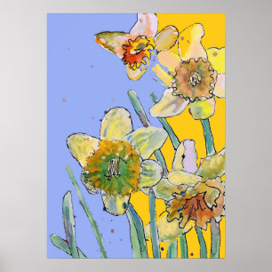 Poster do Jardim da Flor Amarelo-Roxo
