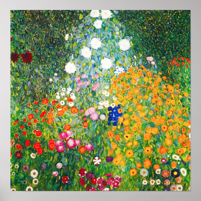 Poster do Jardim Flor Gustav Klimt (Frente)
