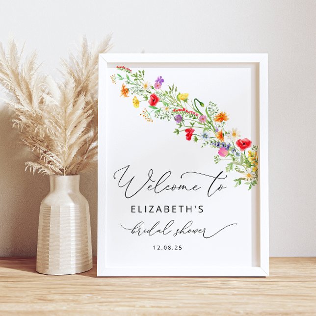 Poster do Jardim Floral de Flores Selvagens Elegan (Criador carregado)