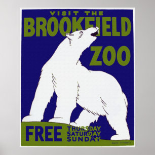 Poster do jardim zoológico de Brookfield