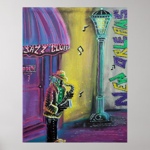 Poster do jazz de Nova Orleães