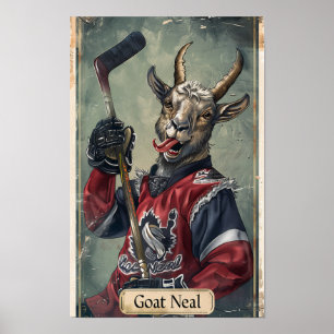 Poster do Jogador de Hóquei em Cabra Superior