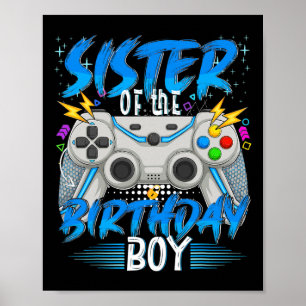 Poster Do Jogo De Vídeo Birthday Boy Gamer Boys