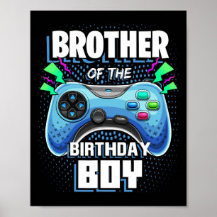 Poster Do Jogo de Vídeo de Aniversário do Menino de Anive