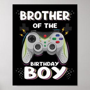 Poster Do Jogo De Vídeo Do Menino De Aniversário Parte