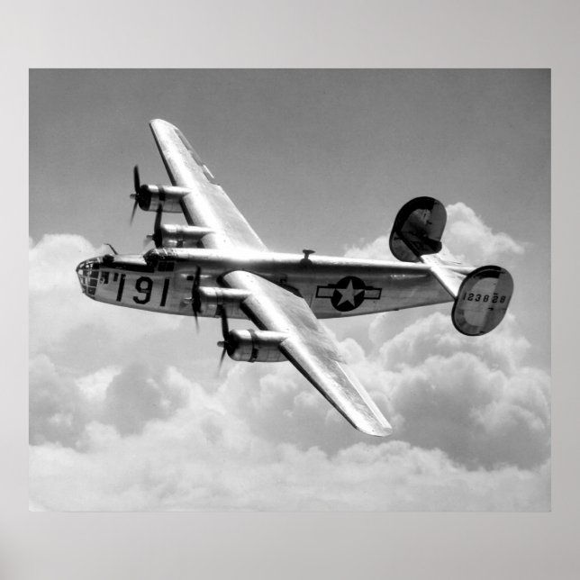 Poster do Liberador B-24 Consolidado (Frente)