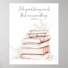 Poster do Livro de Boas Palavras Fortes | Louisa M