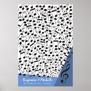 Poster do Livro de Convidados de Notas de Música -