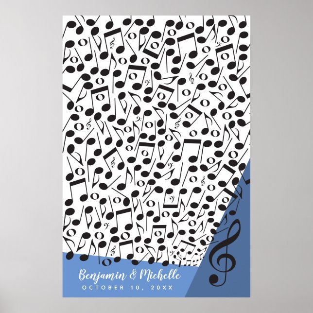 Poster do Livro de Convidados de Notas de Música - (Frente)