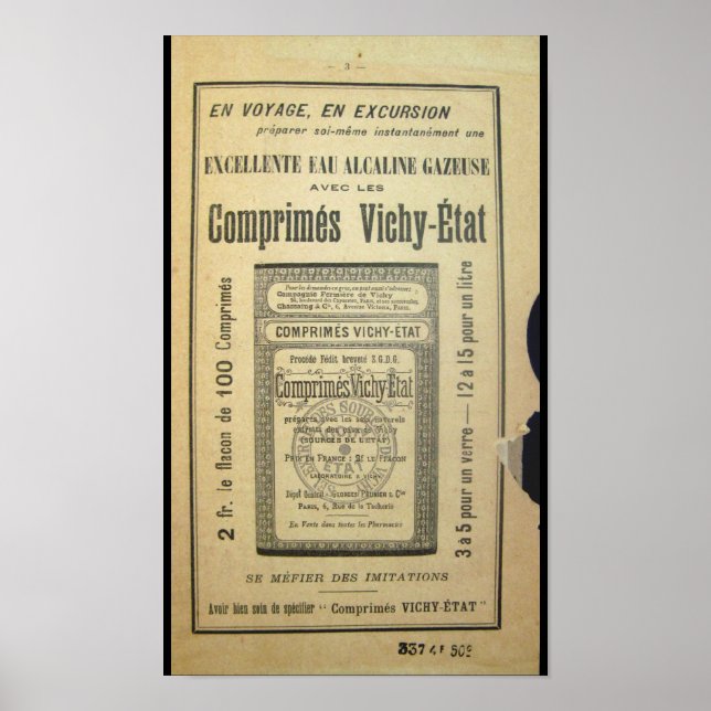 Poster do Livro francês Vintage (Frente)