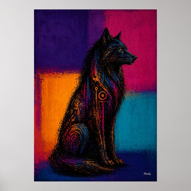 Poster do Lobo Preto Expressionista em Campos de C (Frente)