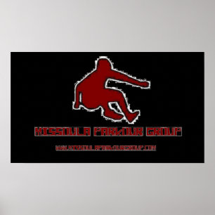 Poster do logotipo do grupo de Missoula Parkour