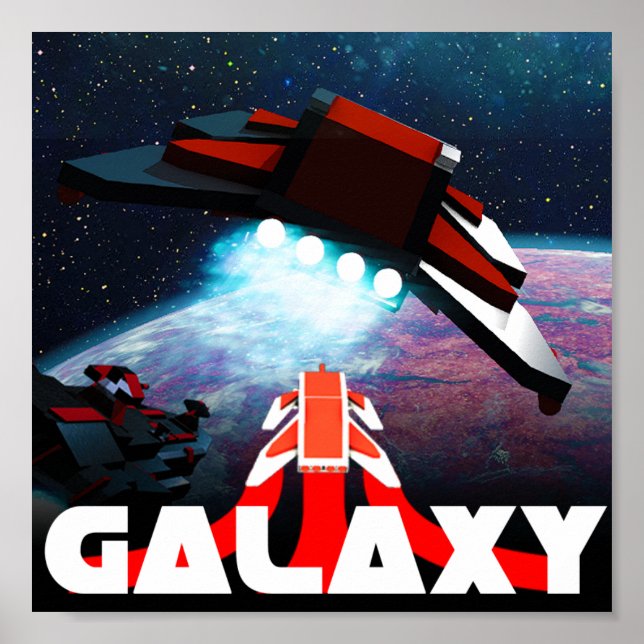 Poster do logotipo Galaxy (Frente)