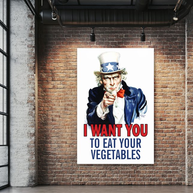 Poster do Lunchroom: Adicionar seu próprio texto (Uncle Sam Poster)