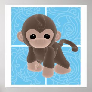 Poster do macaco do afago
