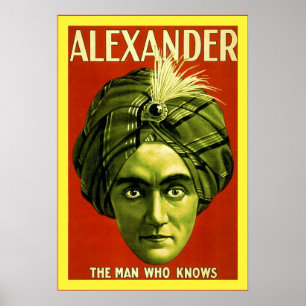 Poster do mágico do vintage do ~ de Alexander