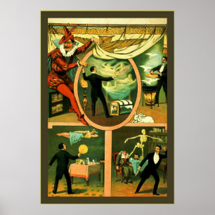 Poster do mágico do vintage do ~ do Zig de Zan