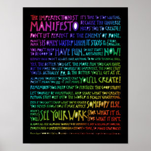 Poster do manifesto de Imperfectionist - arco-íri
