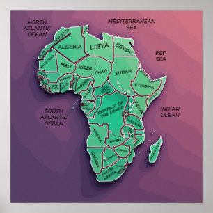 Poster do mapa africano