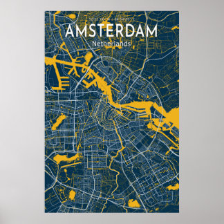 Poster do Mapa Azul de Amsterdã, Mapa Azul de Ames
