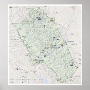 Poster do mapa da geleira (Montana)