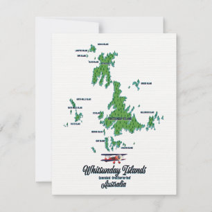 Poster do mapa das Ilhas Whitsunday