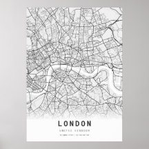 Poster do Mapa de Londres City Map