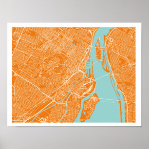 Poster do mapa de Montreal
