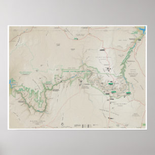 Poster do mapa do Grand Canyon